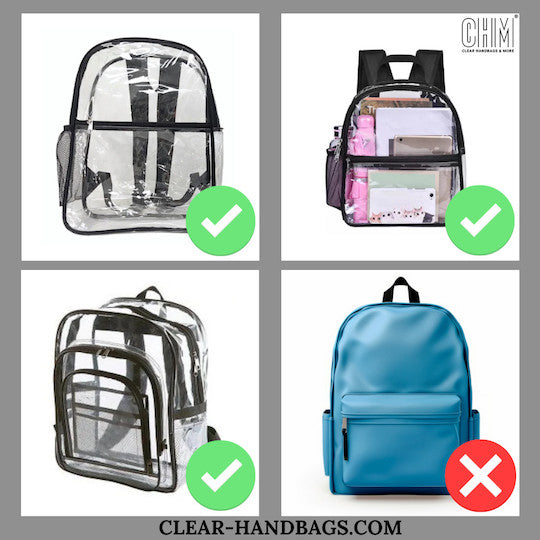 Plastic clear backpacks sale