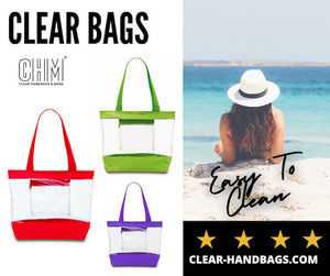 Clear Beach Tote Bags