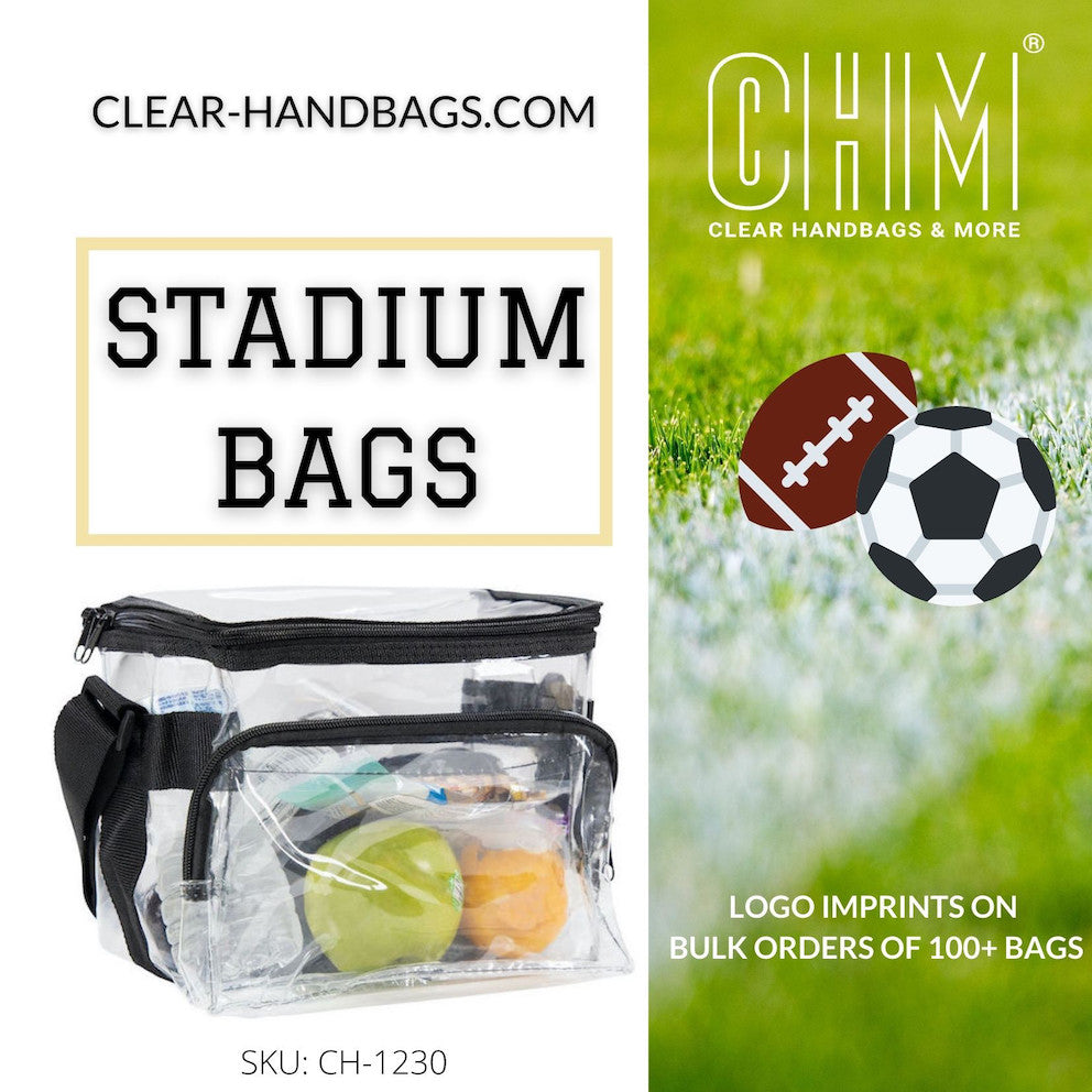 Trail Maker Clear Lunch Box Bag with Strap, Zipper Stadium Approved for Kids, School, Work, Sports, Office, Picnics