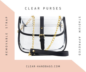 clear purse saddle bag
