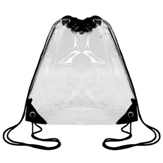 Clear Drawstring Waterproof Backpack Bags For Concert & Stadium 2 PACK –