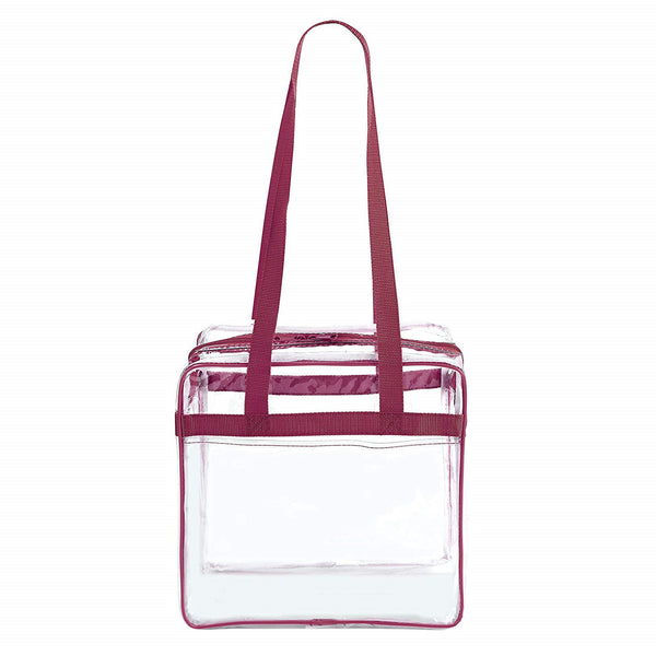 clear stadium bag with zipper