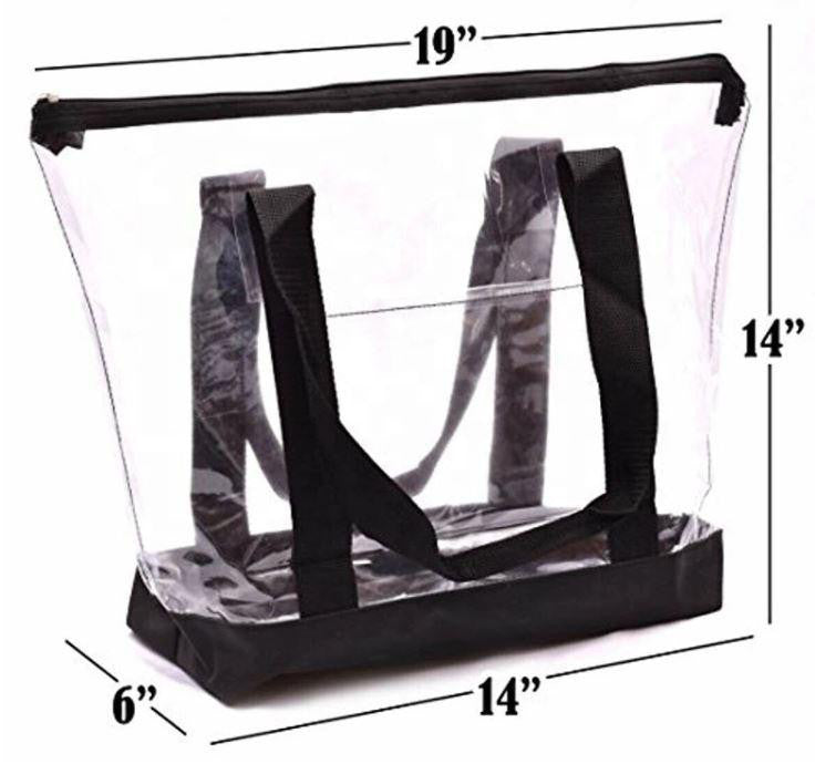Black And Clear PVC Net Tote Bag - GBNY