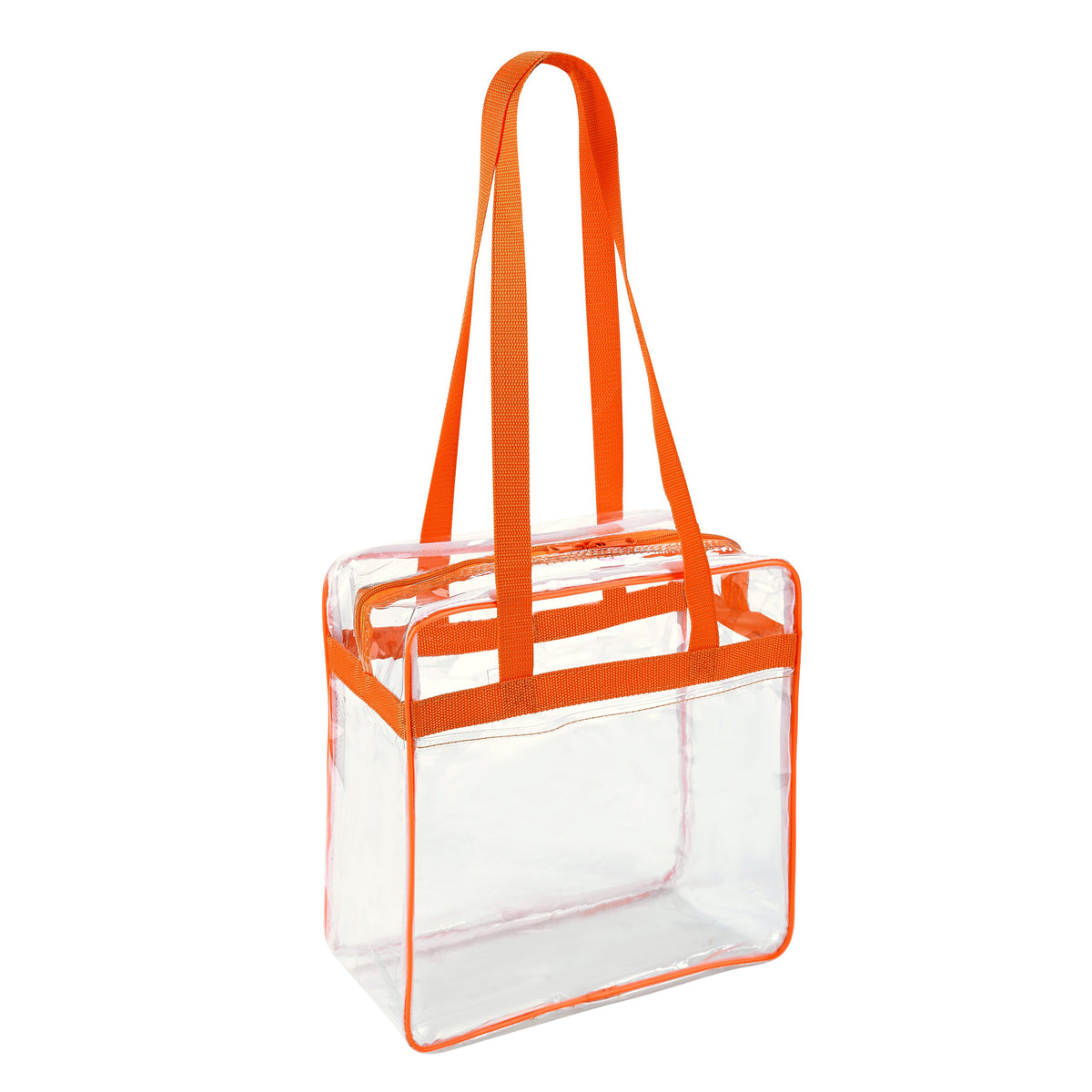 2 Pack Stadium Approved Clear Tote Bags with Handles for Beach Concert,  12x6x12