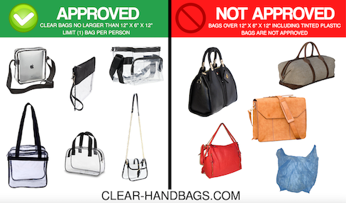 Medidas oficiales de la clear bag policy 