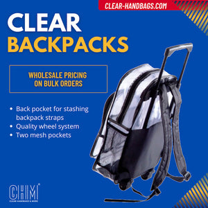 clear backpacks with wheels