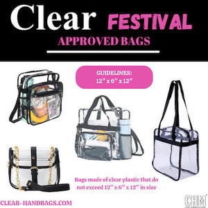 clear festival bag