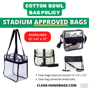 cotton bowl approved stadium bags