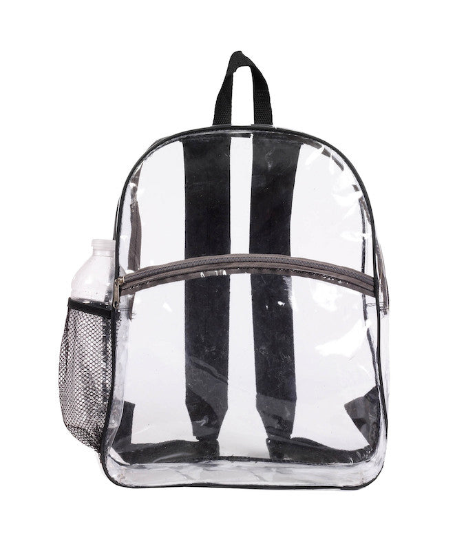 Large Clear Backpack with Water Bottle Holder (CH-Y1315) – Clear