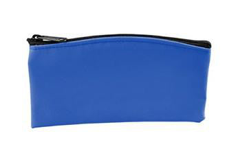 blue pouch with zipper