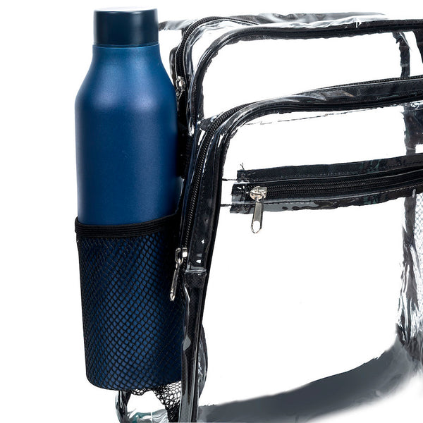clear lunch bags with water holder