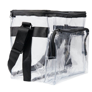Lunch Bag Small Clear Work See through Plastic Box Adjustable Strap Bag  Reusable
