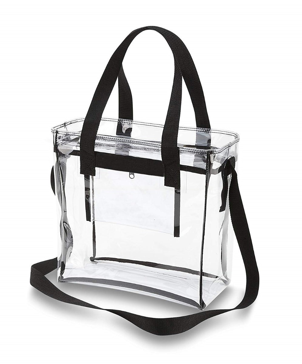 Deluxe NFL Stadium Approved Clear Bag with Adjustable Shoulder Strap and Handles / 12 x 12 x 6 Clear Tote Bag