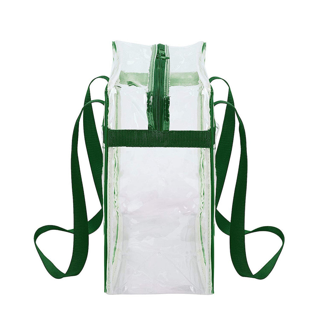 Stadium Approved Tote Bag With Green Trim – Clear-Handbags.com