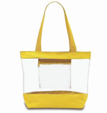 clear plastic tote bags yellow