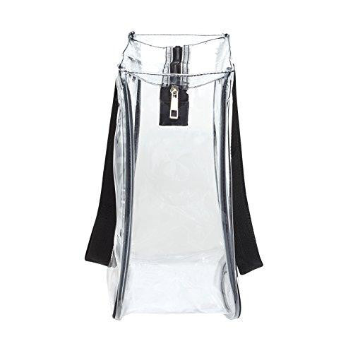 Fashion Clear Plastic Tote Bags, 11x6.75-in.