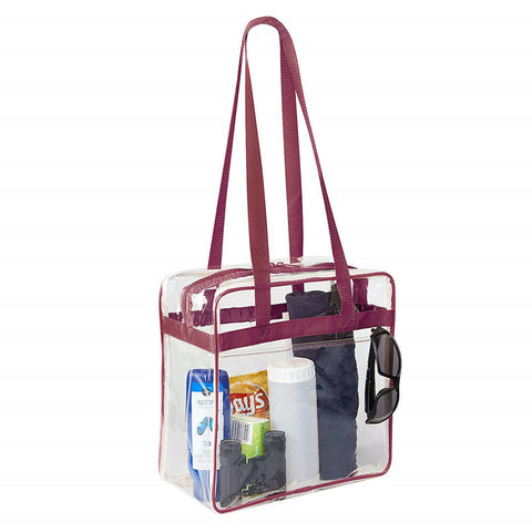 clear stadium tote bag for women