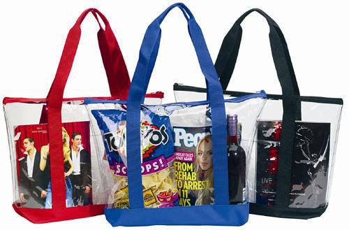 Clear Tote Bag with zipper closure –