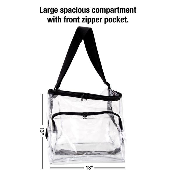 A.TO.Z.MONS Clear Lunch Bag, Clear Lunch Box transparent bag Stadium  Approved Clear Lunch Bag for Men and Women, 9X5X10.5(Pink) - Yahoo  Shopping