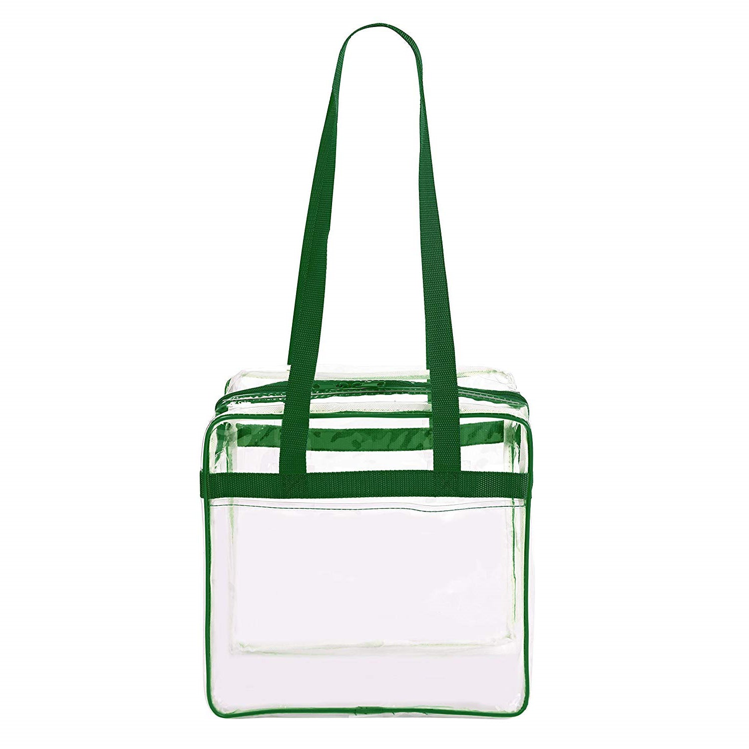 Stadium Approved Tote Bag With Green Trim – Clear-Handbags.com