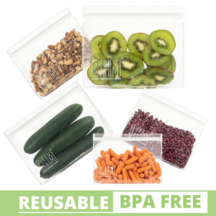 Dishwasher Safe Reusable Food Storage Bags, Zipper Sealed Bag