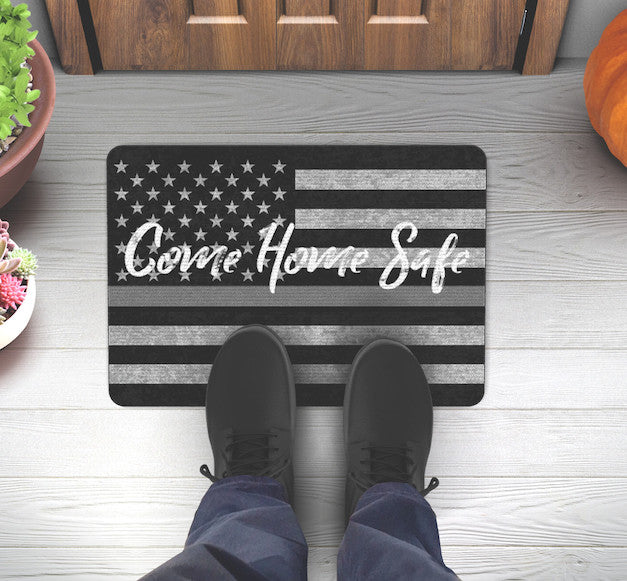 thin gray line door mat for correctional officers