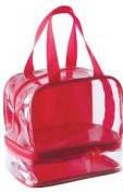 transparent lunch bag red